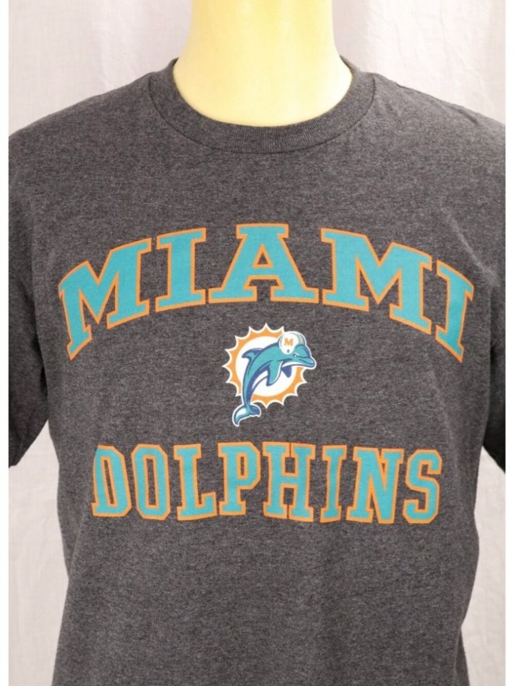 NFL Team Apparel T Shirt Women M Gray Miami Dolphins graphic Logo Football VTG - Picture 6 of 10